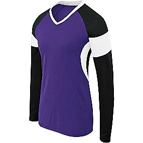 High 5 Sportswear Girl's Long Sleeve Volleyball Jersey-Raptor - Click Image to Close