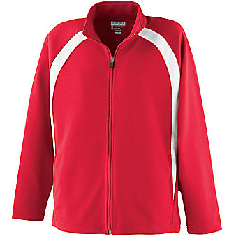 Augusta Sportswear Girls Double Knit Color Block Warm Up Jacket