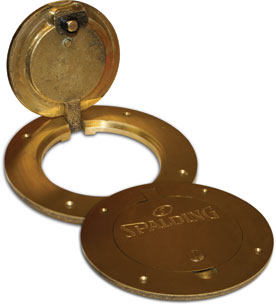 Spalding Brass Floor Plate/3.5"Sleeve-Pair - Click Image to Close