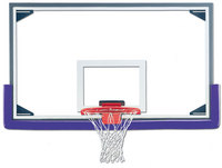 Gared Aluminum Frame Glass Backboard with Glass Retention System