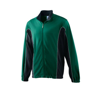 Augusta Sportswear Youth Brushed Tricot Color Block Jacket - Click Image to Close
