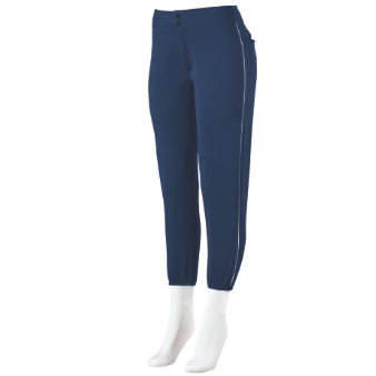 Augusta Sportswear Girls Low Rise Softball Pant With Piping - Click Image to Close
