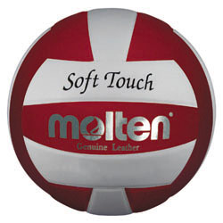 Molten Red/White Soft Touch Volleyball