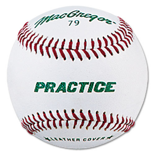 MacGregor #79P Leather Practice Baseballs - 1 Dozen