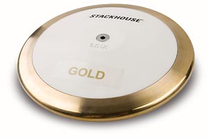 Stackhouse T111 Gold 1.6 Kilo High School Track & Field Discus - Click Image to Close