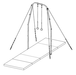 American Athletic FIG Competition Ring Landing Mat Configuration