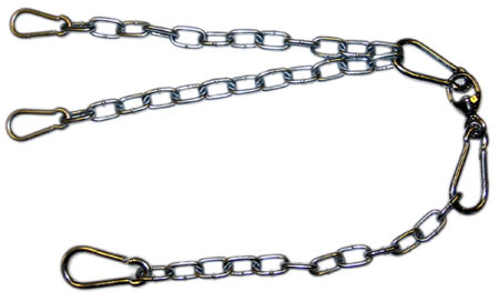 Chain and Swivel Assembly with 2 Spring Snaps