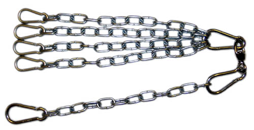 Chain and Swivel Assembly with 4 Spring Snaps