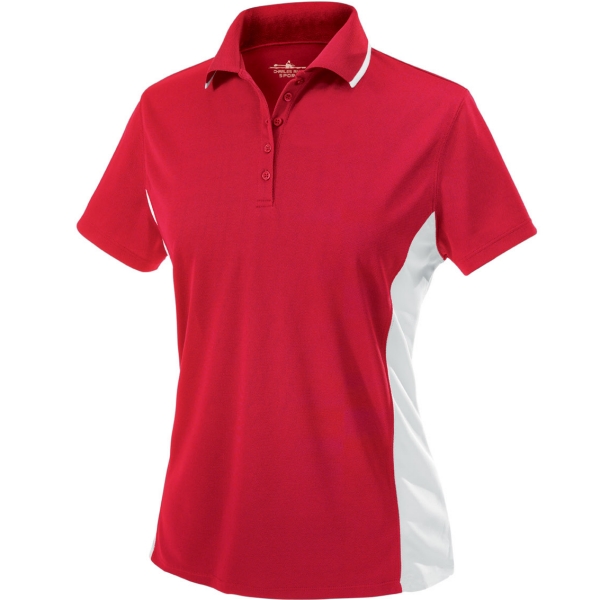 Charles River Apparel Women’s Color Blocked Wicking Polo - 2810 - Click Image to Close