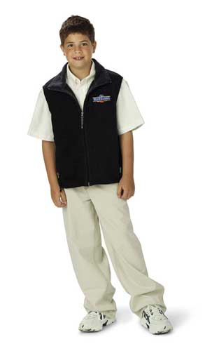 The Youth Ridgeline Fleece Vest from Charles River Apparel