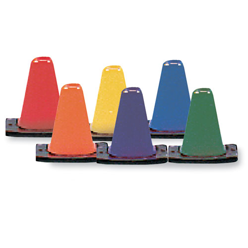 Color My Class 12-inch Game Cones - Set of 6 Marker Cones