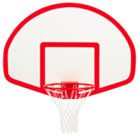 Gared Sports 39"x 54" Fan-Shaped Fiberglass Basketball Backboard