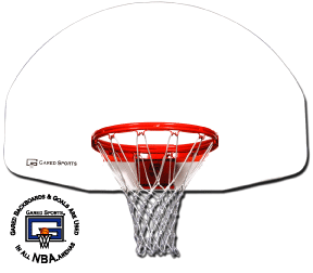Gared Sports 35" x 54" Fan-Shaped Steel Basketball Backboard - Click Image to Close