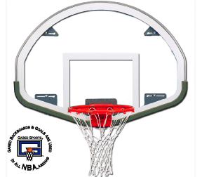 Gared Sports Fan-Shaped Glass Basketball Backboard-Steel Frame