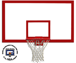 Gared Sports 42" x 72" Rectangular Wood Basketball Backboard - Click Image to Close