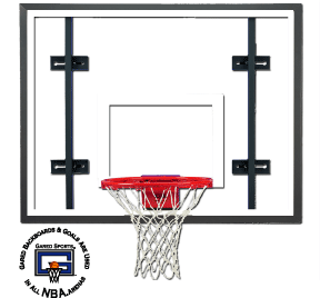 Gared Sports Side-Court Rectangular Glass Basketball Backboard