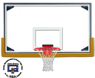 Gared Sports 42" x 72" Rectangular Glass Basketball Backboard