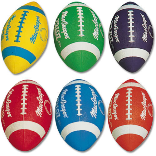 MacGregor Multicolor Official Sized Rubber Football - Click Image to Close
