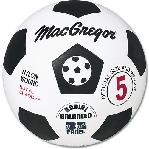MacGregor Official Size / Weight Nylon Wound Rubber Soccer Ball