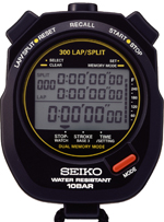 Seiko S141 300-Lap Memory Aquatic Stopwatch Timer