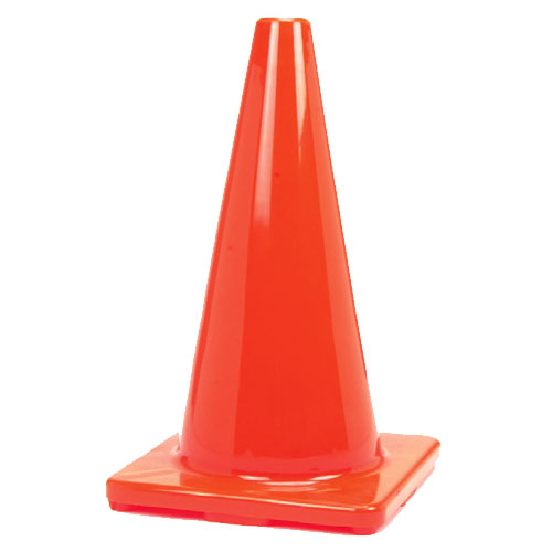 Orange Traffic Cones Field Markers With Weighted Base - 12" Cone